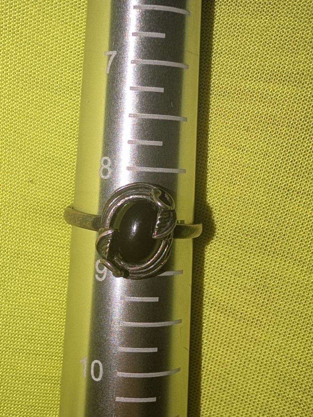 Size 8.5 onyx and silver ring
